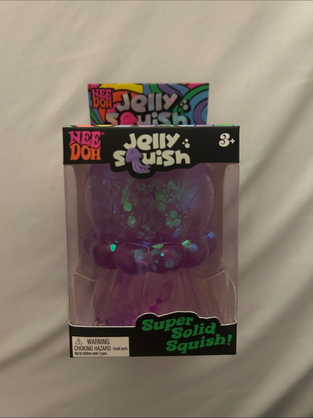 NeeDoh Jelly Squish Purple Super Solid Squish Kids Toy